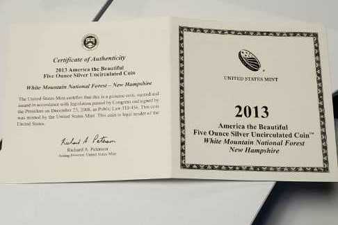 2013 ATB 5 Ounce Silver Uncirculated Coin  coin collectible [Barcode 704785471290] - Main Image 3