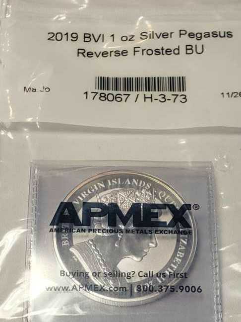 2019 1 Ounce Silver Pegasus  coin collectible - Main Image 2