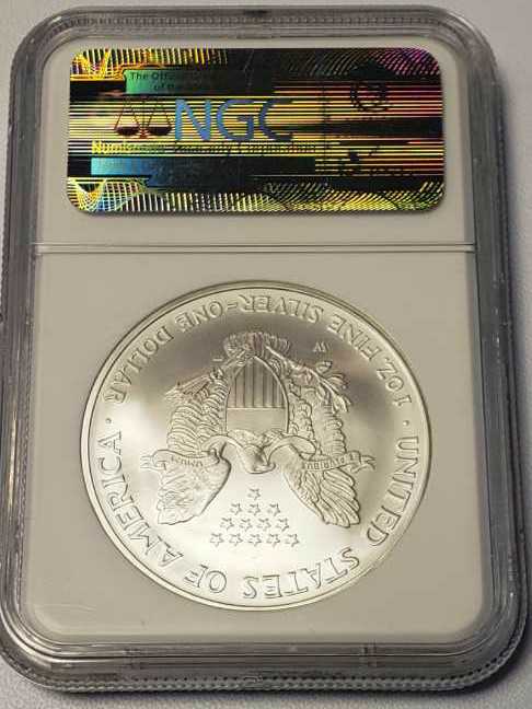 2007 United States Mint American Eagle One Ounce Silver Coin  coin collectible [Barcode 71005569003400975056] - Main Image 2