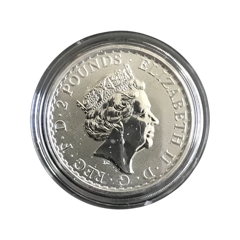Britannia £2 Silver Bullion (2023 Queen Elizabeth II) Gold Silhouette  coin collectible - Main Image 2