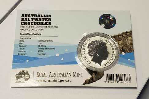 2014 Australian Saltwater Crocodiles   coin collectible [Barcode 9314683103073] - Main Image 2