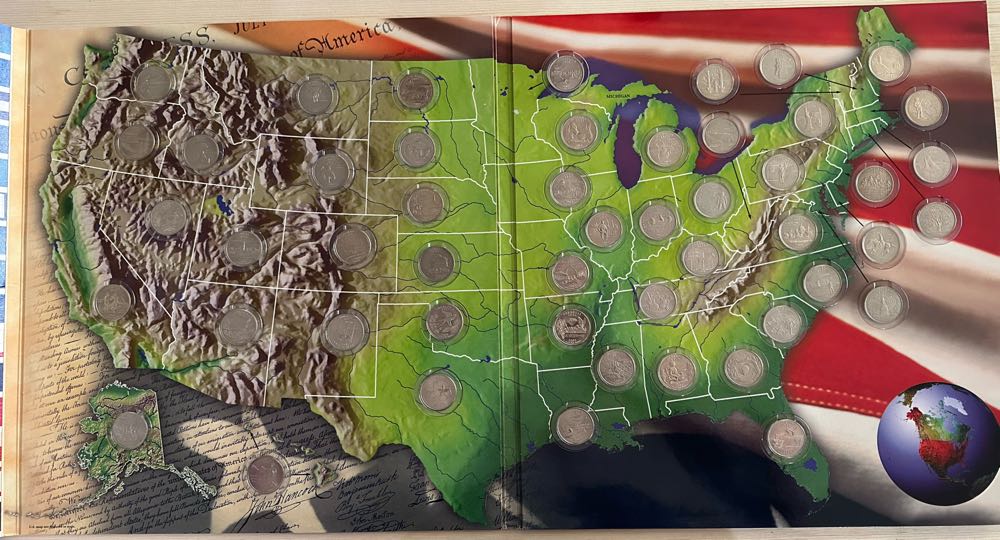 50 State Quarters Collectors Map  coin collectible - Main Image 3