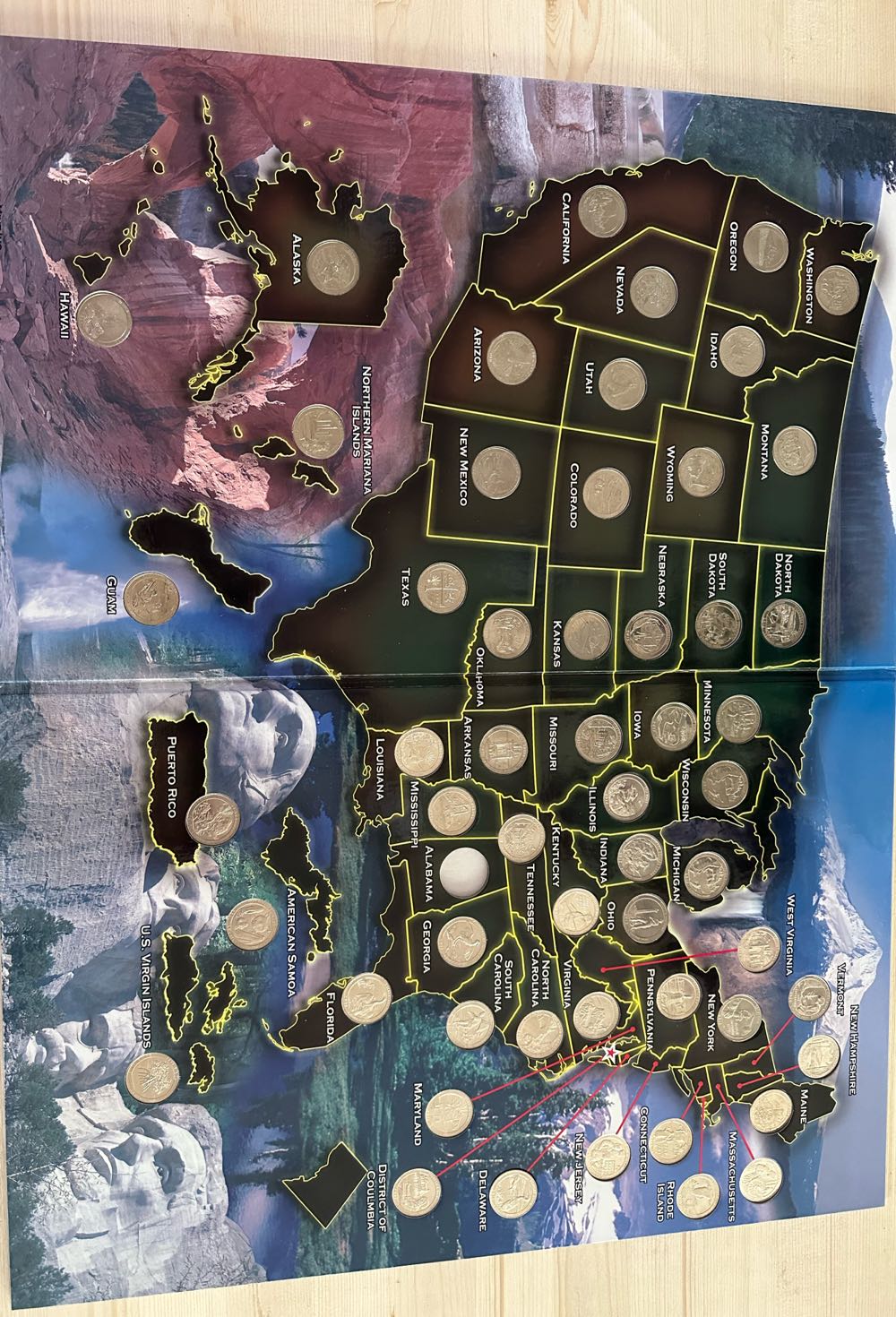 56 National Parks Quarters Map  coin collectible - Main Image 2