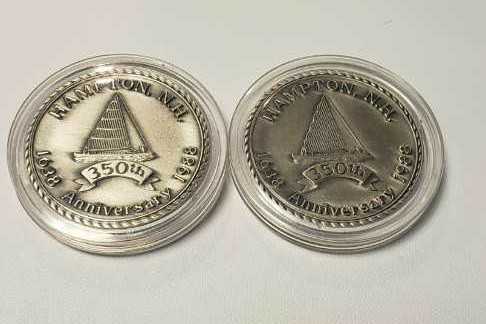 1988 Town Of Hampton NH 350th Anniversary Coin  coin collectible - Main Image 2