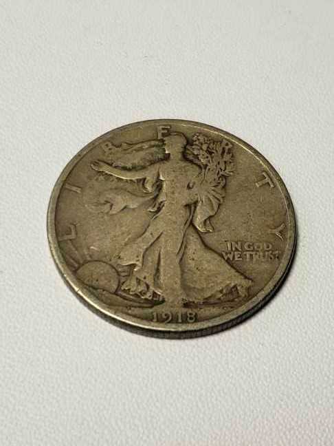 1918 Standing Liberty Half Dollar  coin collectible - Main Image 1