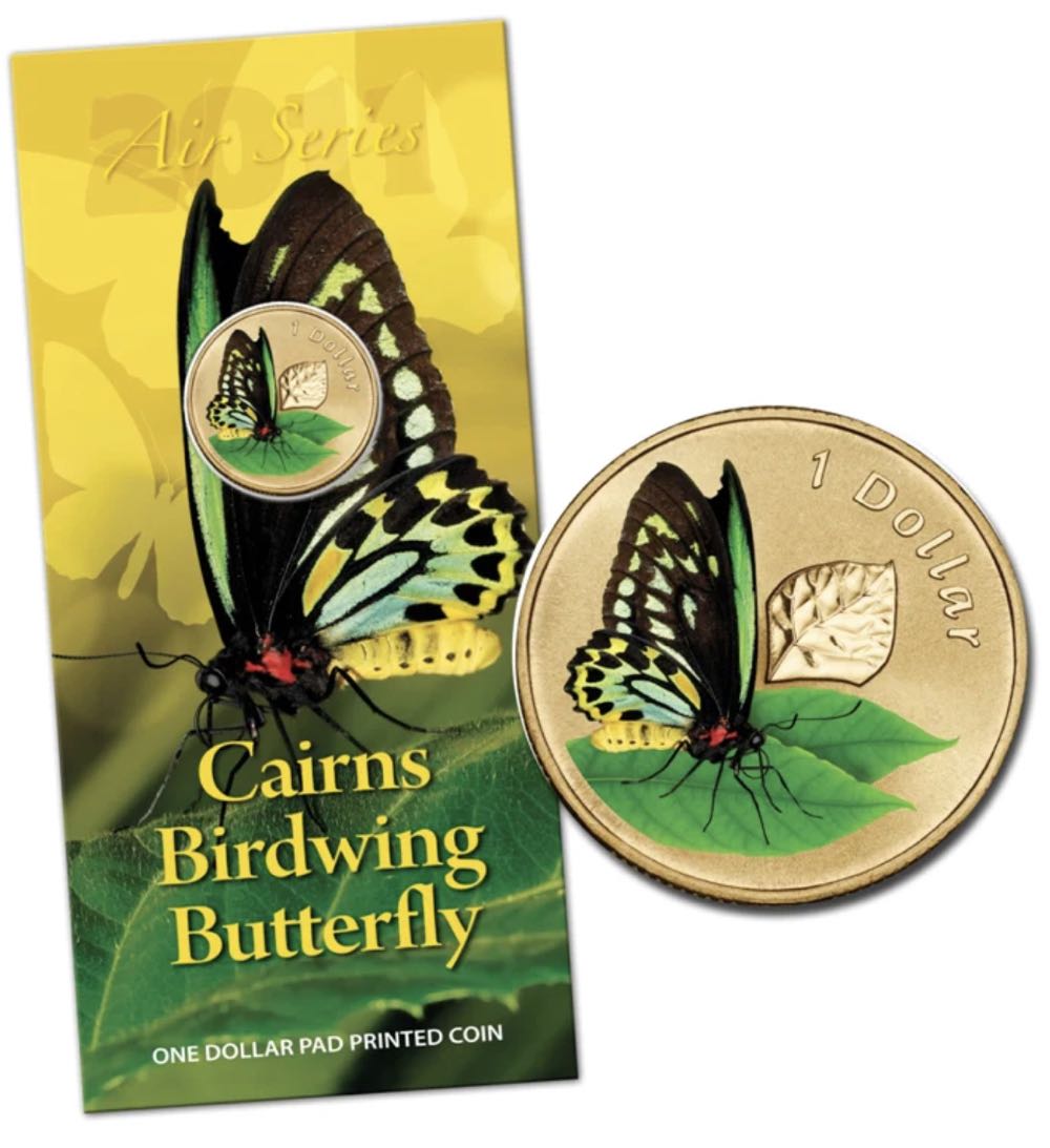 Australian Air Series - Cairns Birdwing Butterfly  coin collectible [Barcode 9314683100591] - Main Image 3