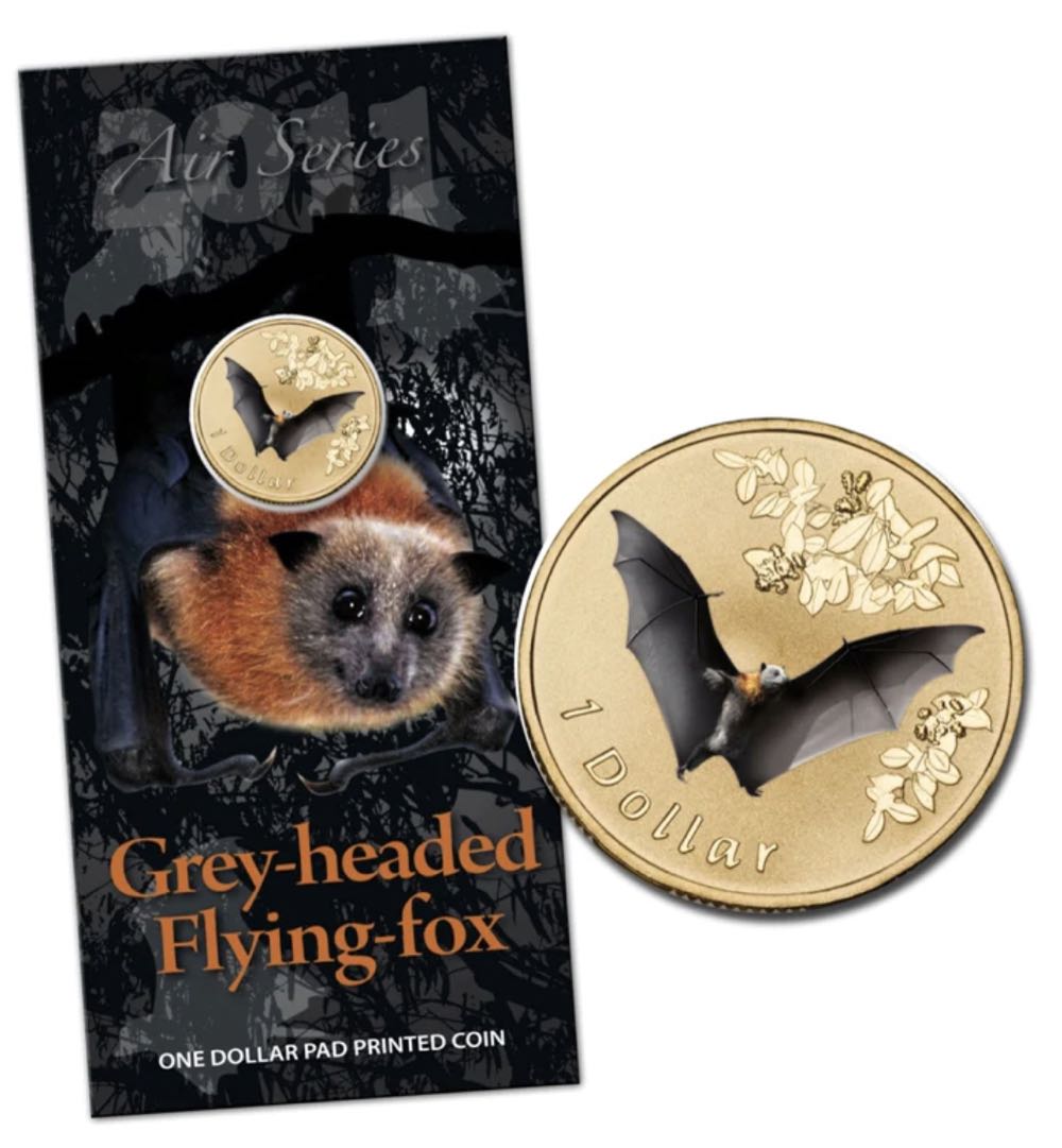Australian Air Series - Grey Headed Flying Fox  coin collectible [Barcode 9314683100683] - Main Image 3