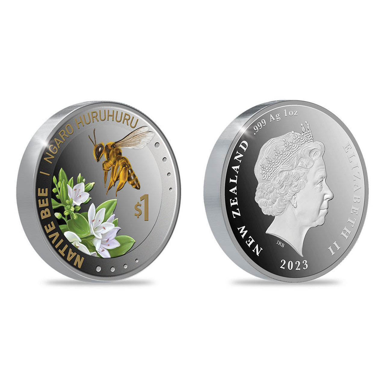 2023 NZ Proof Coin Set - Native Bee - Ngaro Huruhuru  coin collectible - Main Image 2