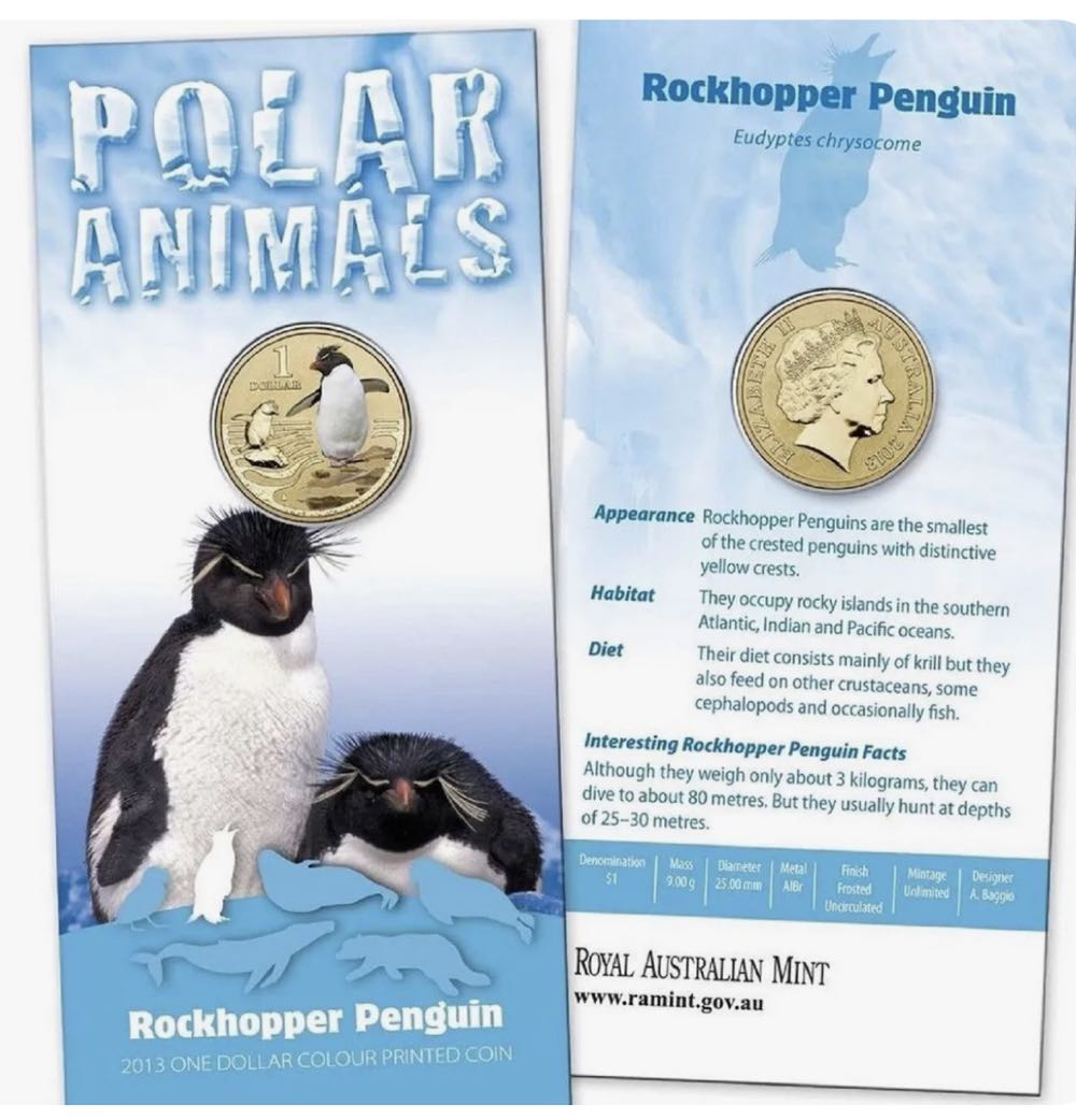 Polar Animals - Rockhopper Penguin  coin collectible [Barcode 9314683102311] - Main Image 4