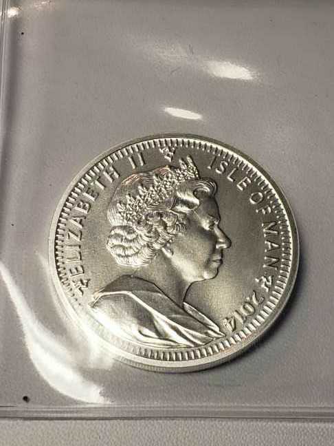 2014 Isle of Man 1 Ounce Silver Round  coin collectible - Main Image 2