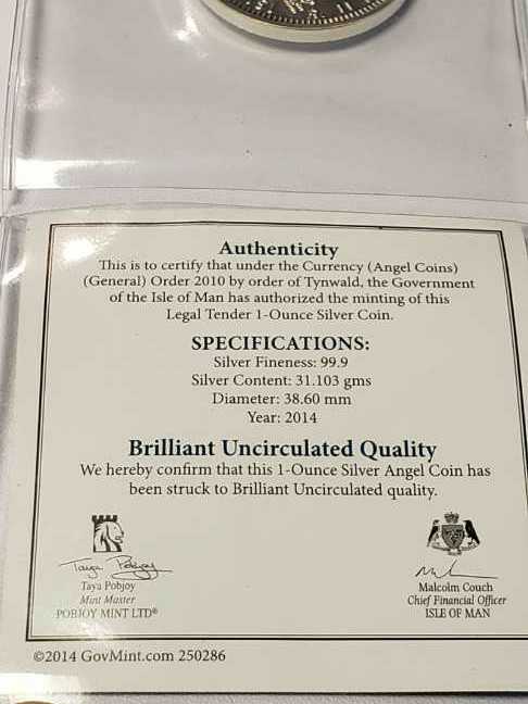 2014 Isle of Man 1 Ounce Silver Round  coin collectible - Main Image 4