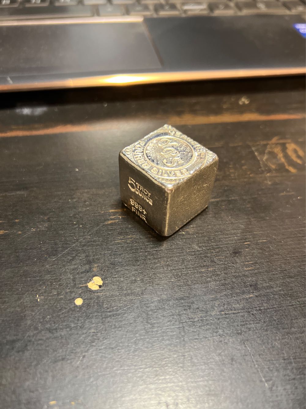 Yeagers Poured Silver YPS Cube 5 Oz  coin collectible - Main Image 3