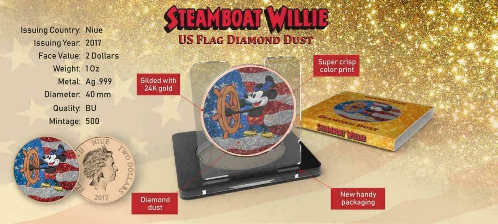 Niue 2017 2$ Mickey & Friends: Mickey Mouse (Shaped Silver Coin) - New Zealand Mint - 1 Oz Silver  coin collectible - Main Image 4