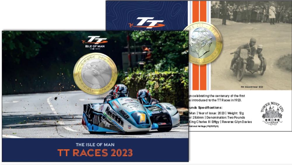 Isle Of Man TT Race Sidecar £2 BU Coin  coin collectible - Main Image 2
