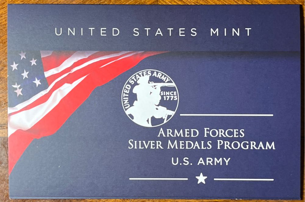 Armed Forces Silver Medal Army  coin collectible [Barcode 704786340021] - Main Image 3