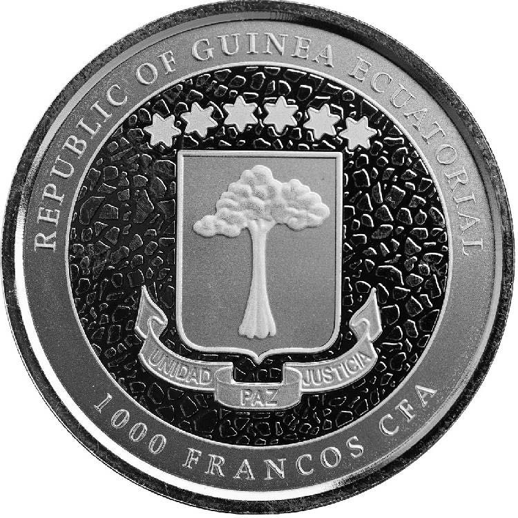 GIRAFFE 2022 1 OZ PURE SILVER PROOF LIKE COIN – EQUATORIAL GUINEA  coin collectible - Main Image 2