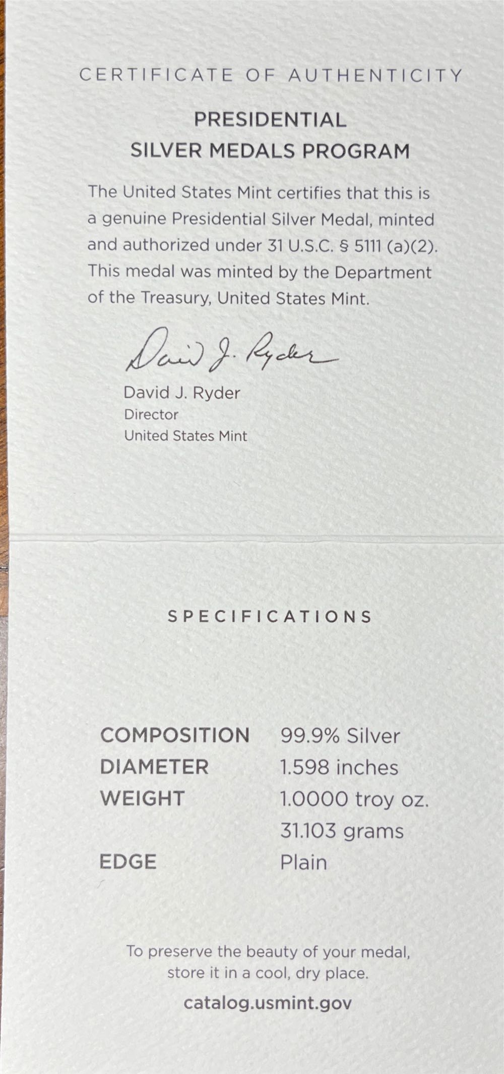 S803 Presidential Silver Medal Thomas Jefferson  coin collectible [Barcode 704785072770] - Main Image 4