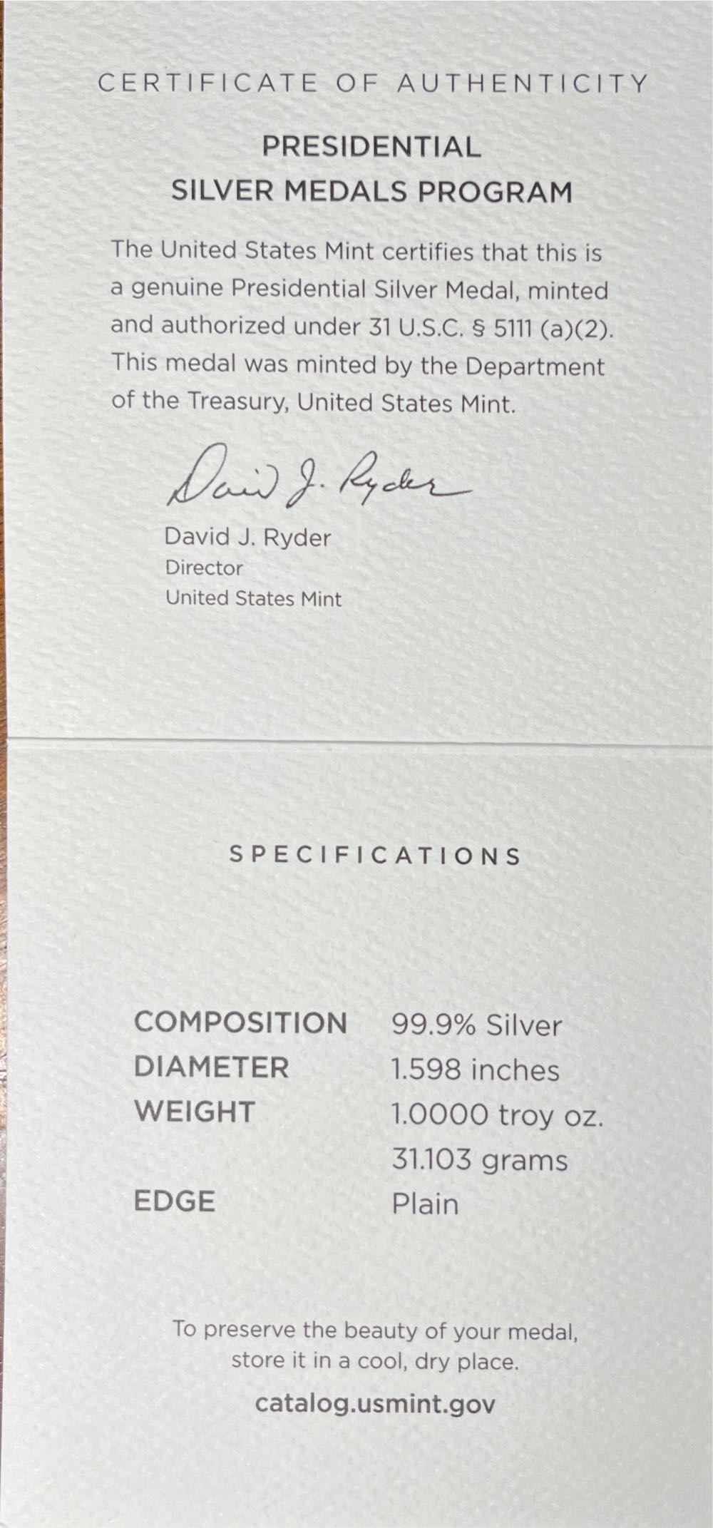 S814 Presidential Silver Medal Franklin Pierce  coin collectible [Barcode 704786260800] - Main Image 4