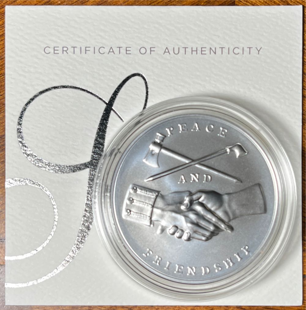 S802 Presidential Silver Medal John Adams  coin collectible [Barcode 704785072732] - Main Image 2