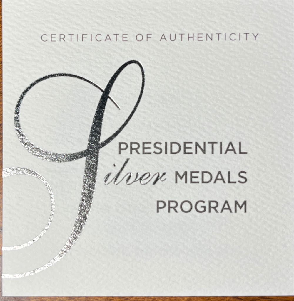 S802 Presidential Silver Medal John Adams  coin collectible [Barcode 704785072732] - Main Image 3