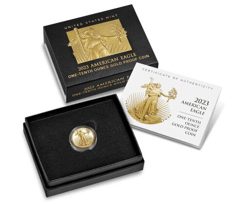 2023 US Mint American Eagle 1/10 oz Gold Proof (W)  coin collectible - Main Image 4