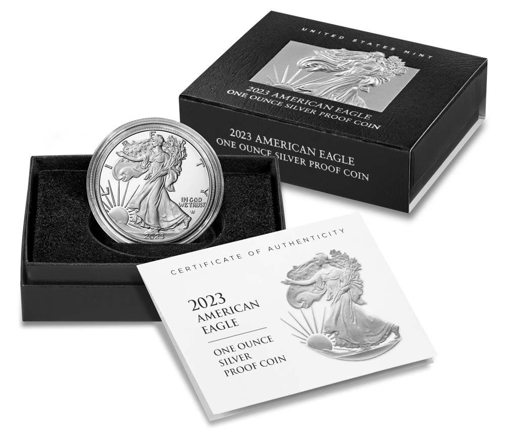 2023 US Mint American Eagle Silver Dollar Proof (W)  coin collectible - Main Image 4