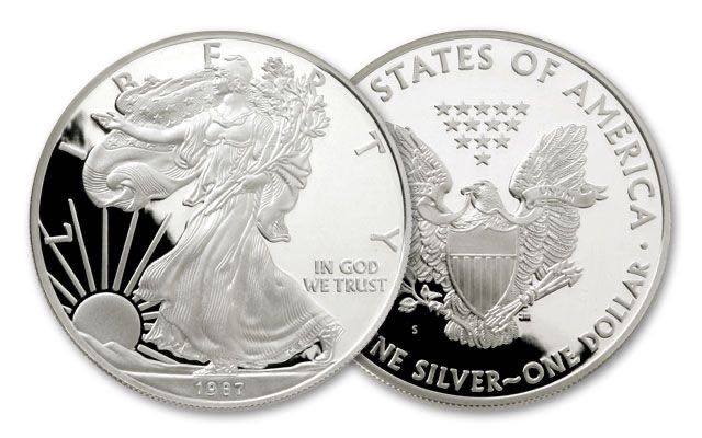 1987 US Mint Silver American Eagle Proof (S)  coin collectible - Main Image 2
