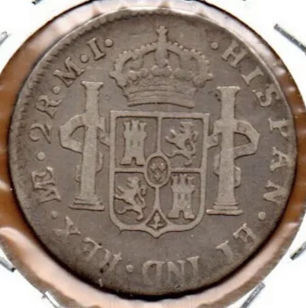 1782 Spanish Silver 2 Reals Carlos III  coin collectible - Main Image 2