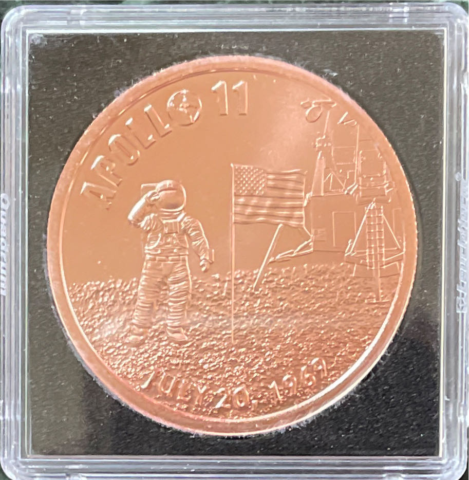 Apollo 11 Copper Coin  coin collectible [Barcode 00000000099956] - Main Image 2