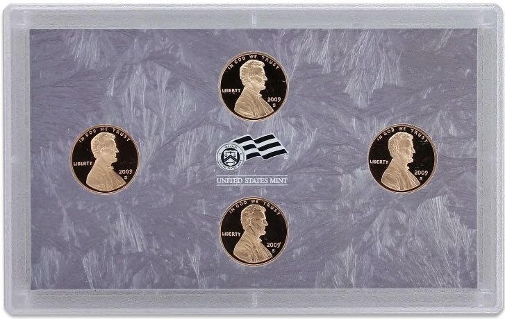 2009 S Lincoln Cent Proof Set 4 Coin Bicentennial  coin collectible - Main Image 2