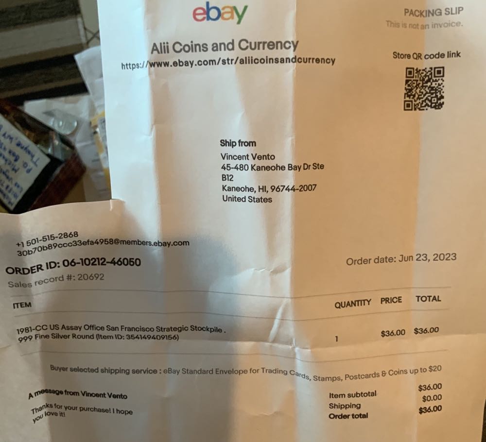 Strategic Stockpile Silver Round - #34  coin collectible - Main Image 3