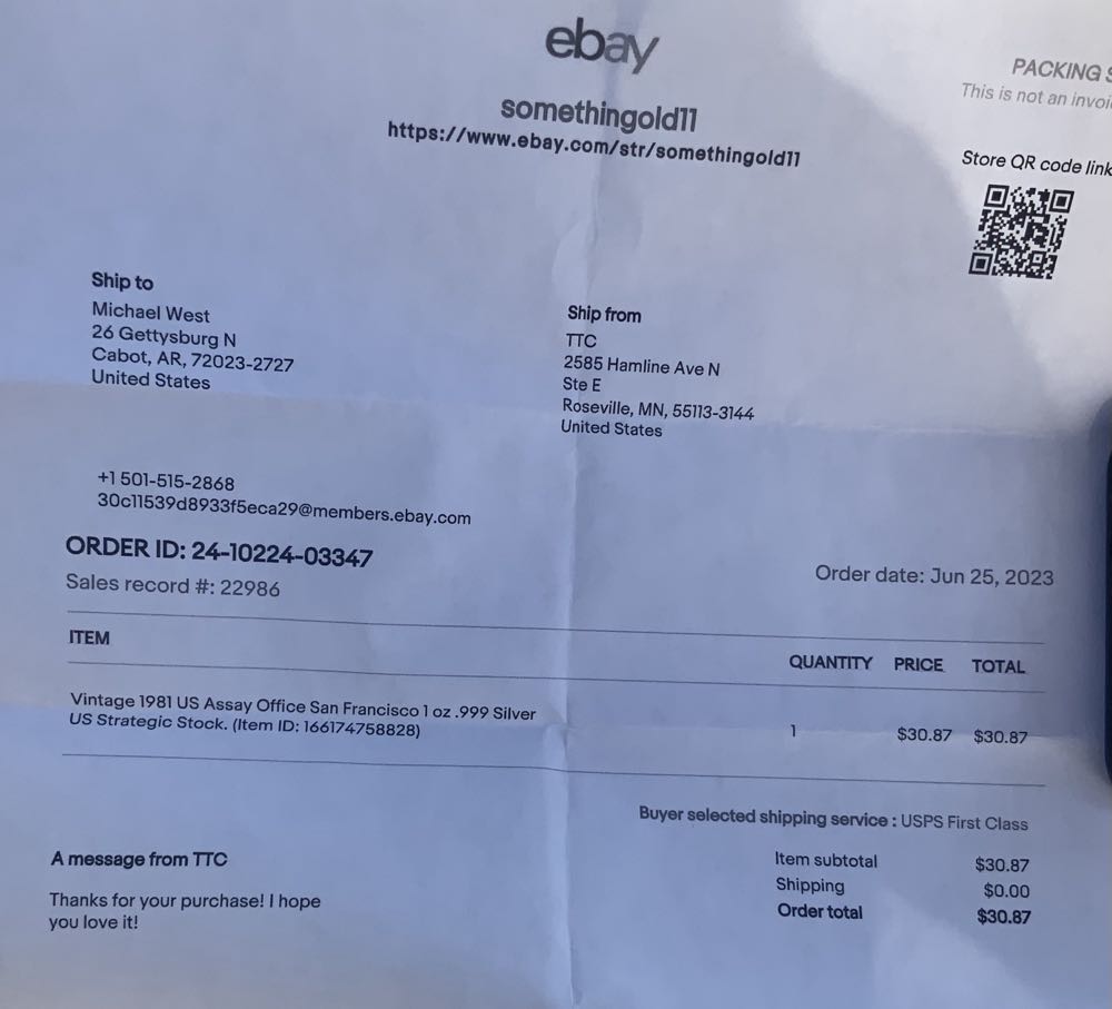 Strategic Stockpile Silver Round - #39  coin collectible - Main Image 3