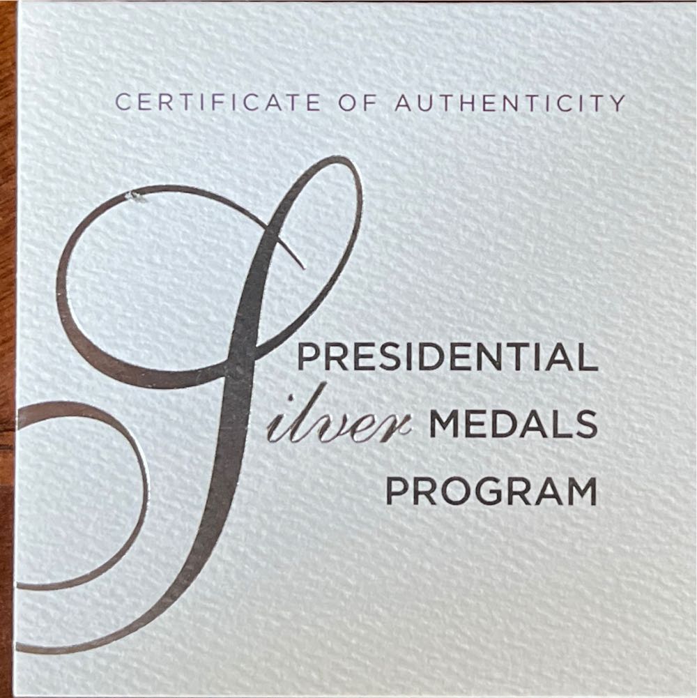 S806 Presidential Silver Medal John Q. Adams  coin collectible [Barcode 704785072763] - Main Image 3