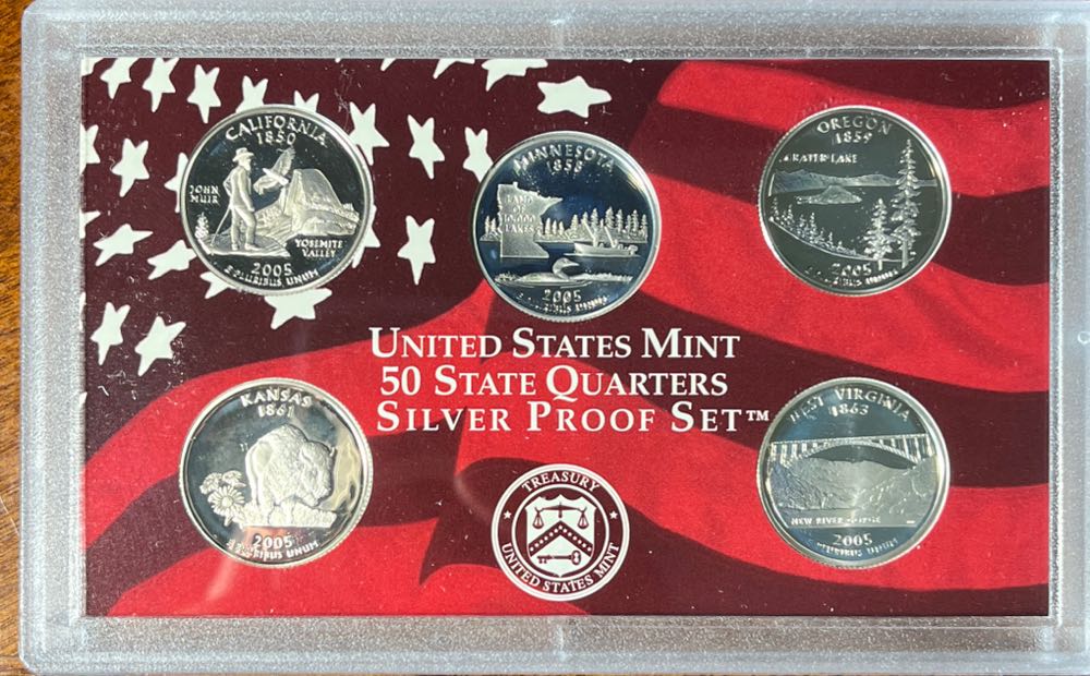 U.S. Mint Silver Proof Quarters 2005  coin collectible - Main Image 2