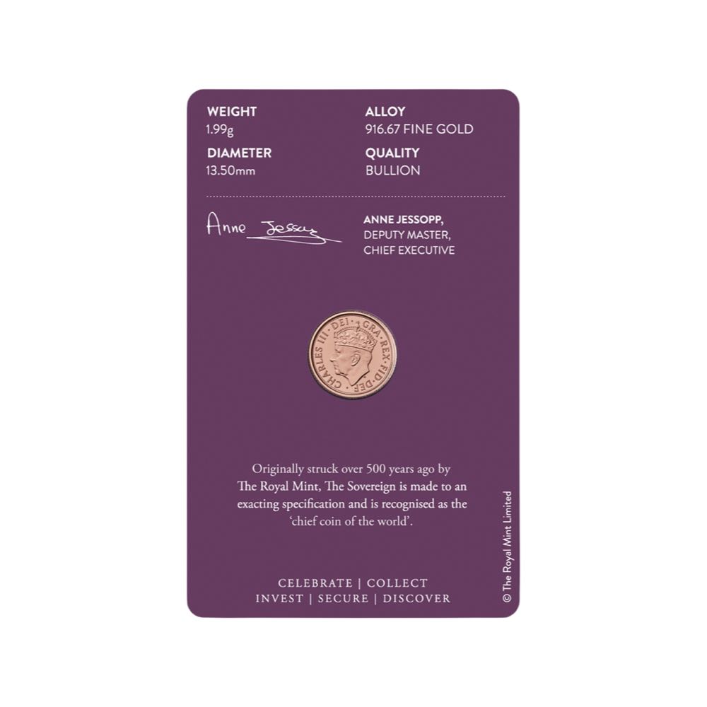 The Coronation Quarter Sovereign 2023 Gold Bullion Coin  coin collectible - Main Image 2