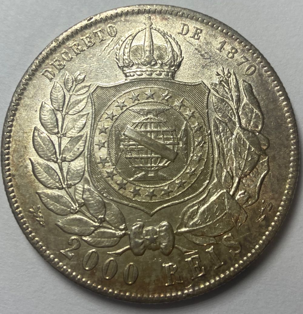 Brazil - Império 2000 Réis 1889 coin collectible - Main Image 2