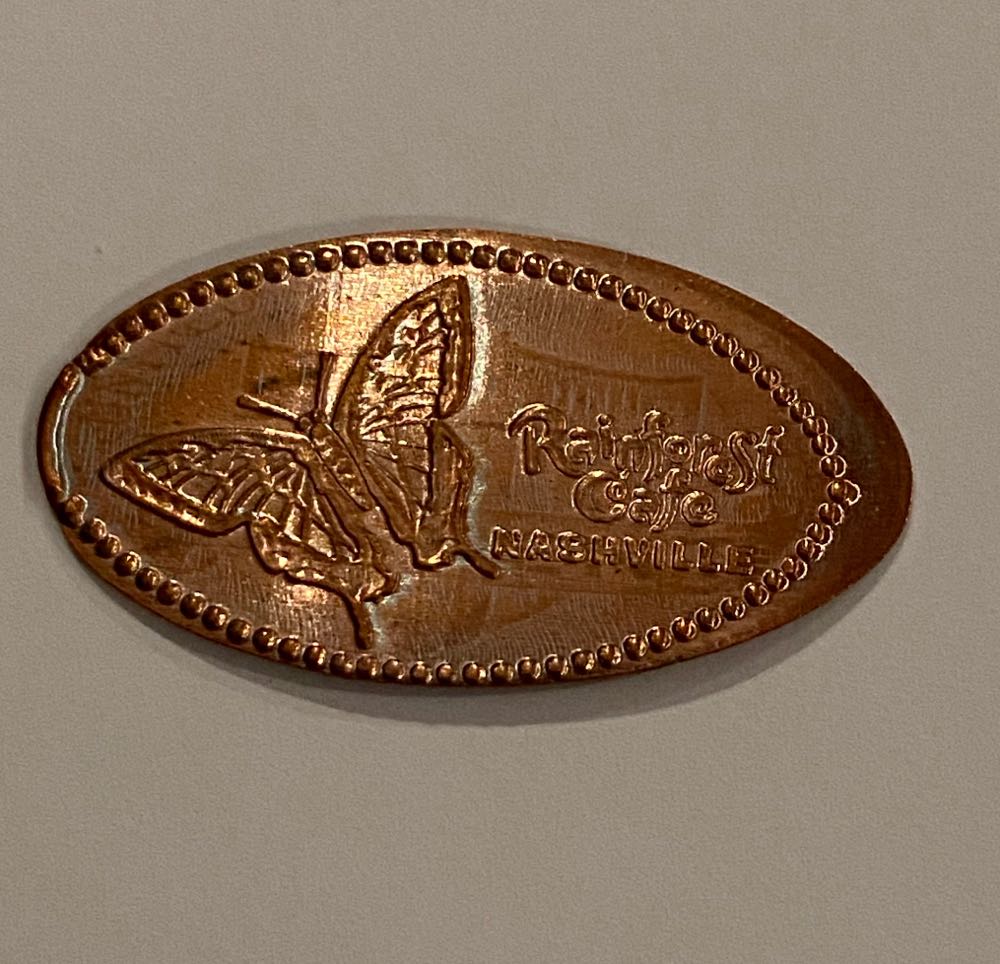 Rainforest Cafe Nashville Pressed Penny  coin collectible - Main Image 2
