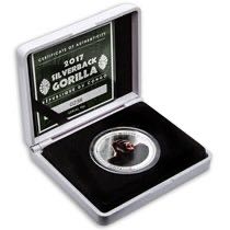 2017 Republic of Congo 1 oz Silver Silverback Gorilla  coin collectible - Main Image 2