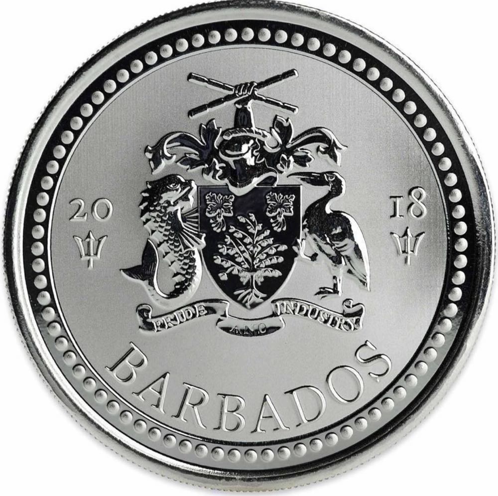 Barbados trident - #25  coin collectible - Main Image 2