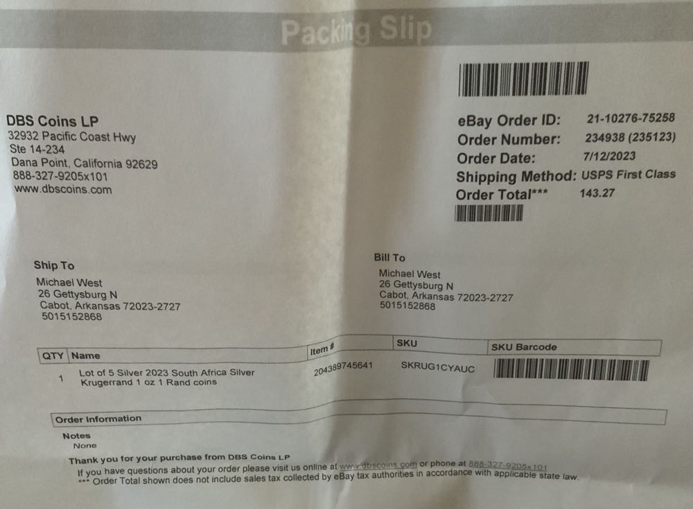 Krugerrand South Africa Silver 1 Rand coins, 3 of 5, #59  coin collectible - Main Image 4