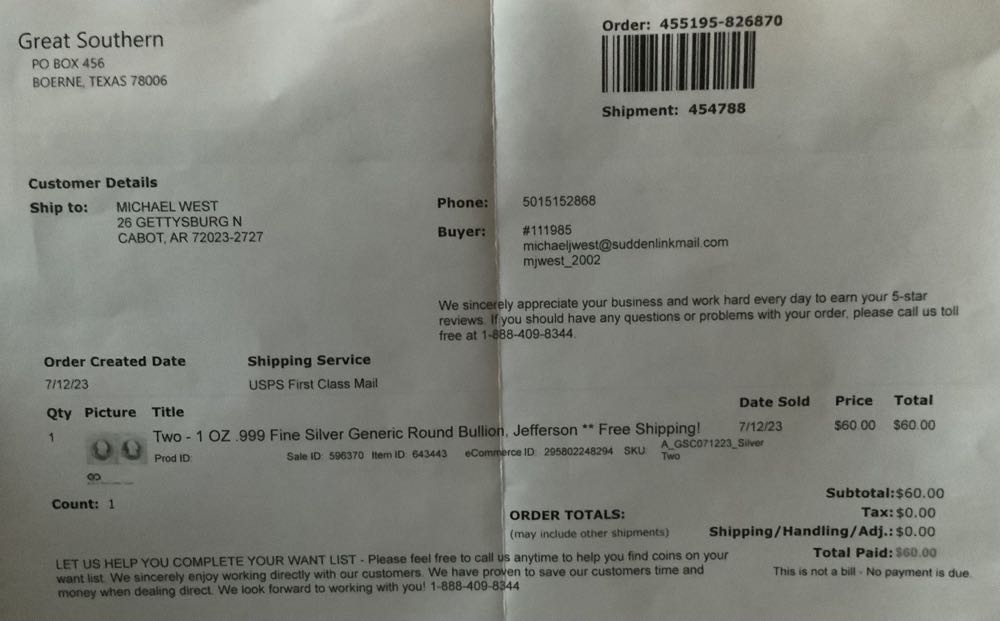 Thomas Jefferson Generic Bullion, #73  coin collectible - Main Image 4