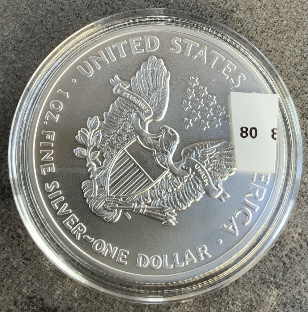 American Silver Eagle Coin BU, #80  coin collectible - Main Image 3