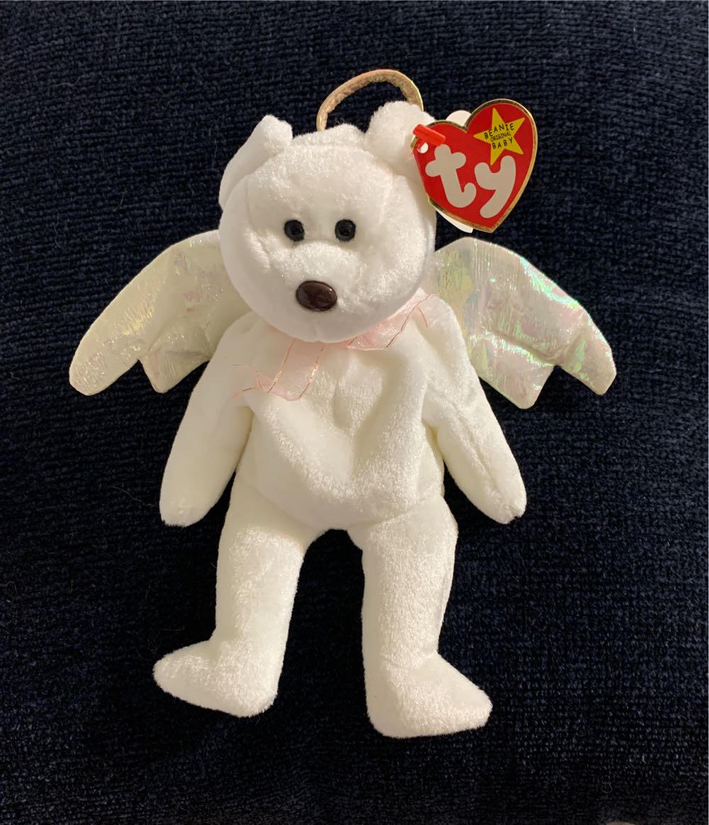 *limited Edition* Brown Nose Ty Beanie Babies Halo The Angel Bear Toy With Rare Ty Halo & Halo Brown Tag Errors Baby Mint Retired Condition W Ii 2  coin collectible [Barcode 008421042081] - Main Image 2
