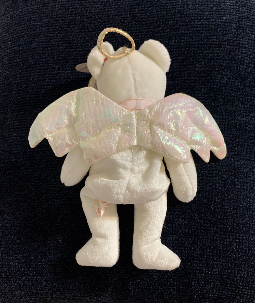 *limited Edition* Brown Nose Ty Beanie Babies Halo The Angel Bear Toy With Rare Ty Halo & Halo Brown Tag Errors Baby Mint Retired Condition W Ii 2  coin collectible [Barcode 008421042081] - Main Image 3