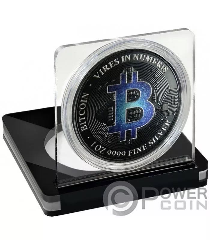 Niue. 2 Dollars 2022 ”BLUE BLOCKCHAIN PowerChrome Black Platinum” 1 Oz Silver Coin  coin collectible - Main Image 3