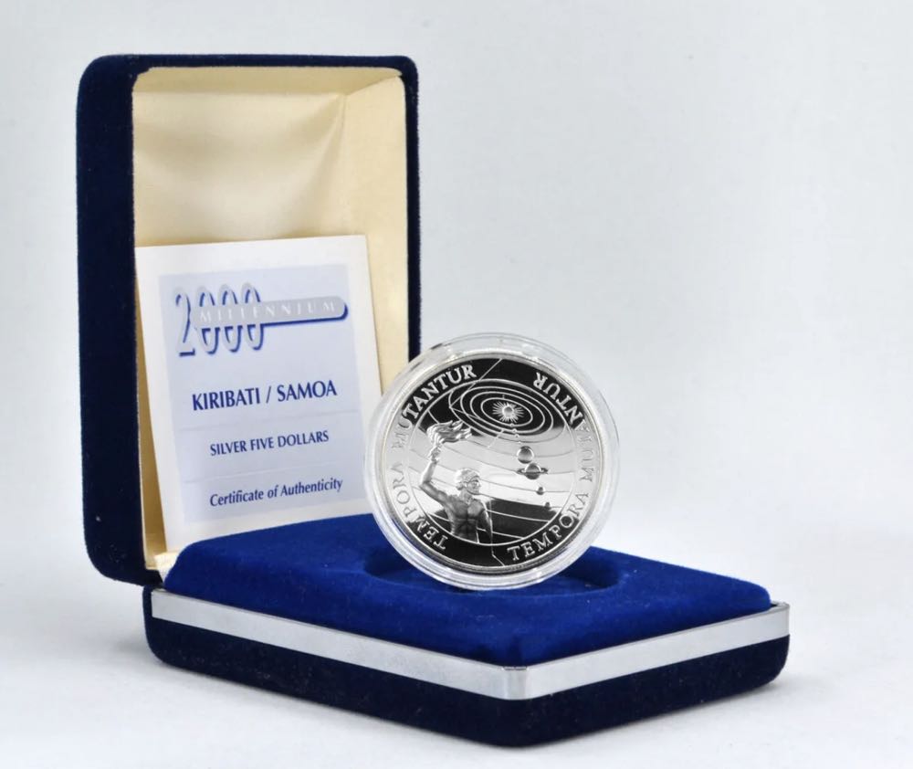SAMOA/KIRIBATI $5 1997-2000 Silver Proof ’New Millennium - Prometeus’   coin collectible - Main Image 2