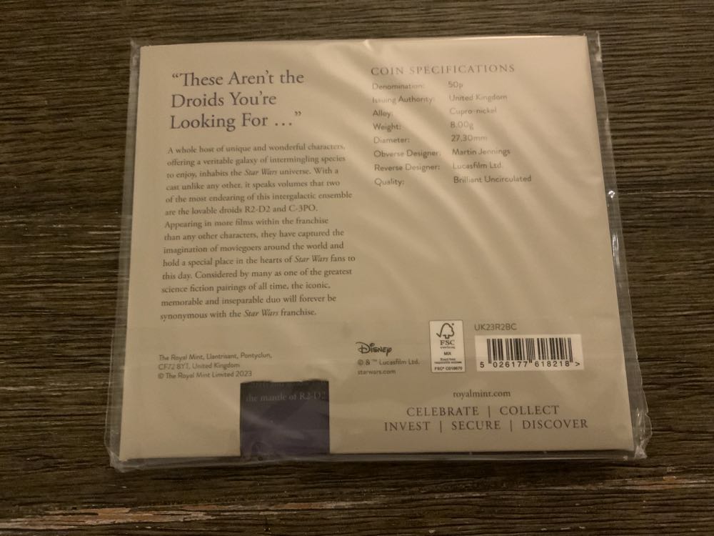 STAR WARS ~ Droids  coin collectible [Barcode 5026177618218] - Main Image 2