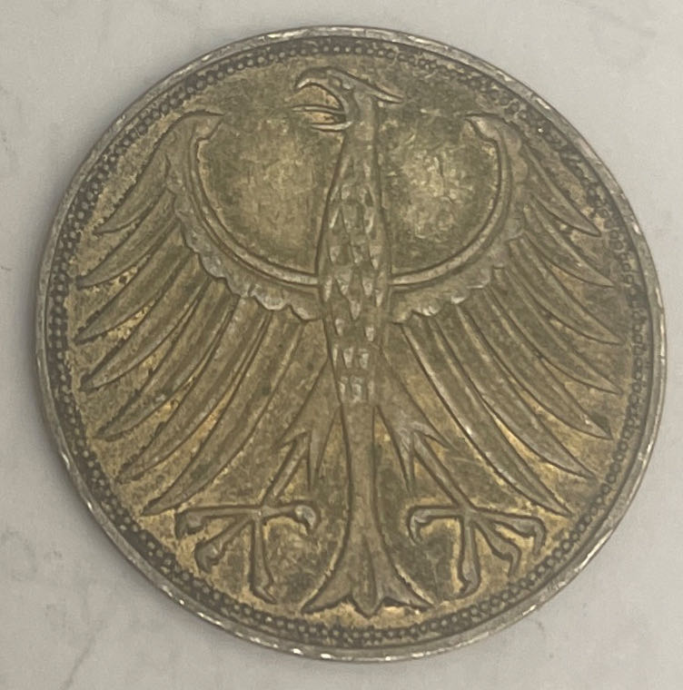 1-Germany 5 Deutsche Mark, 1951  coin collectible - Main Image 3