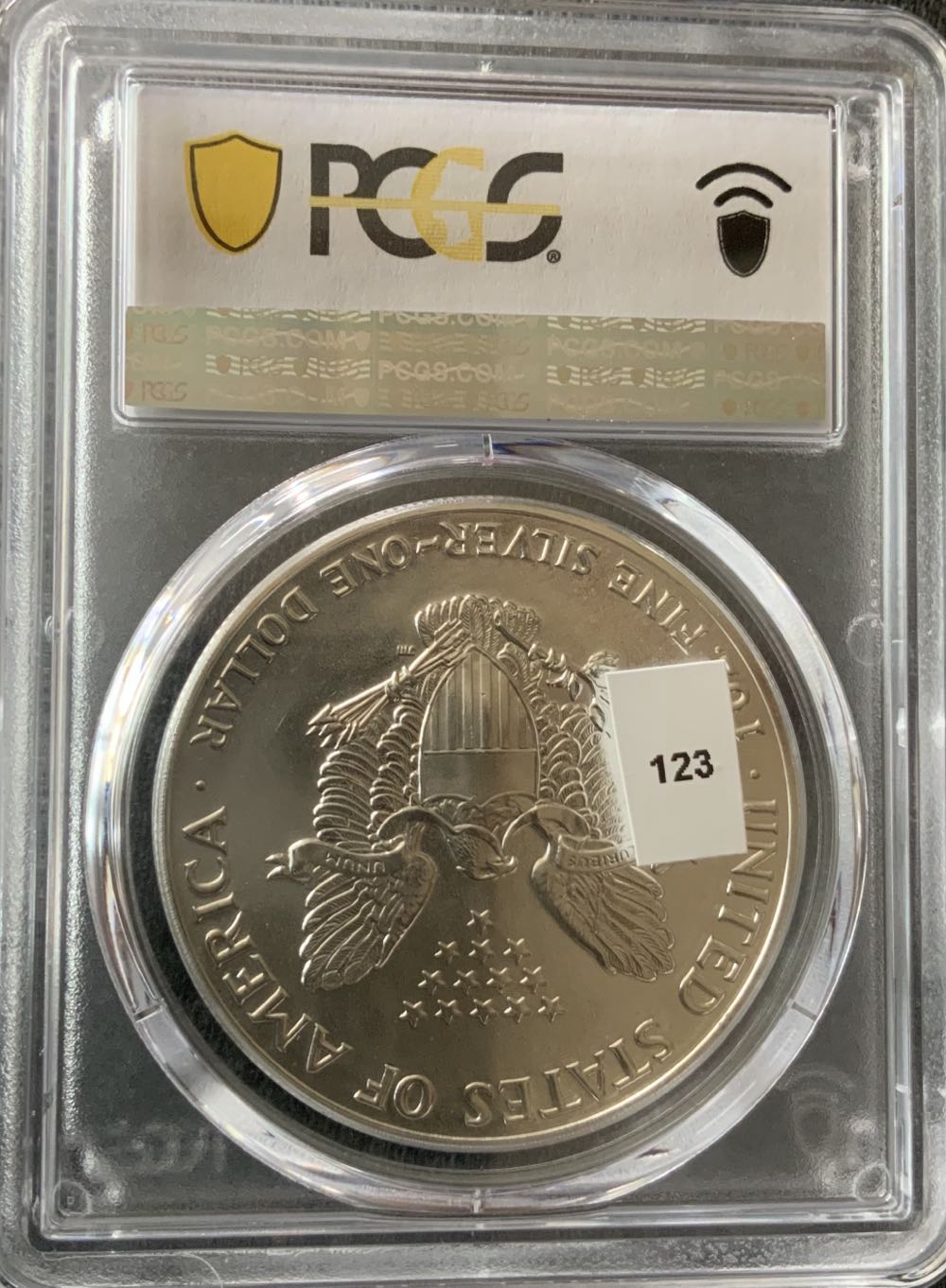 American Silver Eagle 1987 Blue Label - #123  coin collectible - Main Image 3