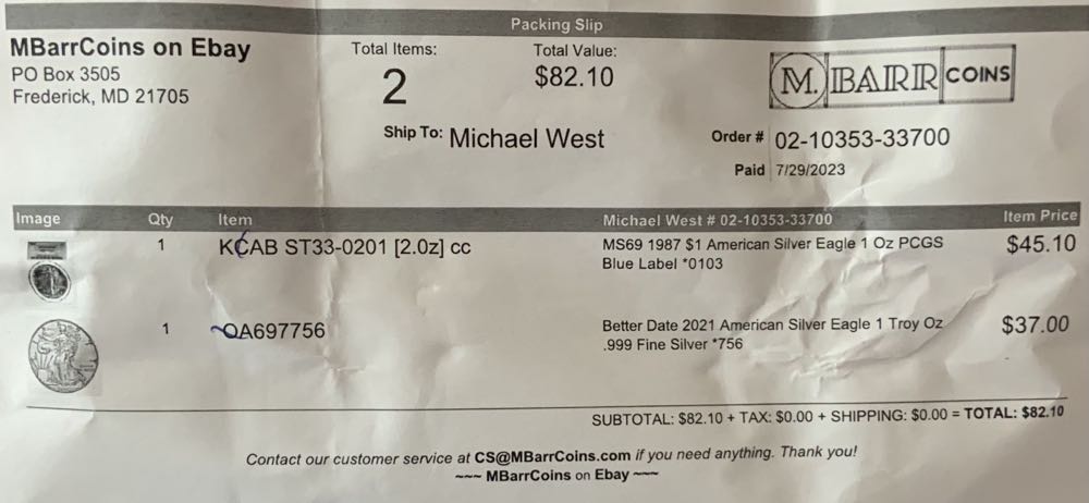 American Silver Eagle 2021 #127  coin collectible - Main Image 4